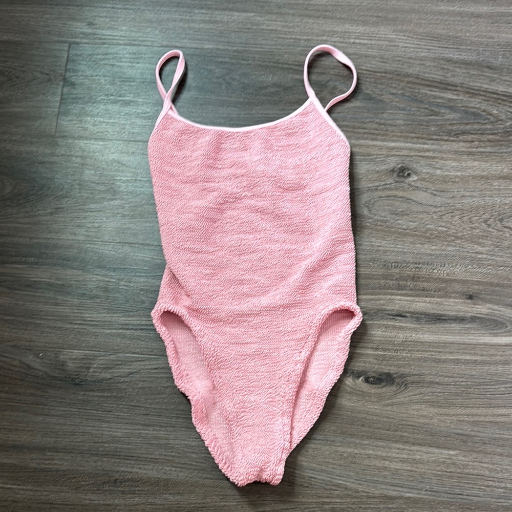 Hunza G Pink One Piece Swimsuit